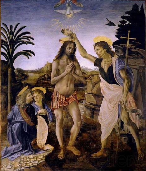 Andrea del Verrocchio The Baptism of Christ Germany oil painting art